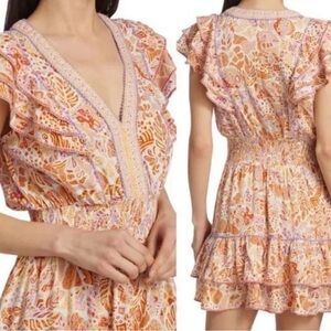 Poupette St Barth Camila Orange Floral Mini Dress
Size Small